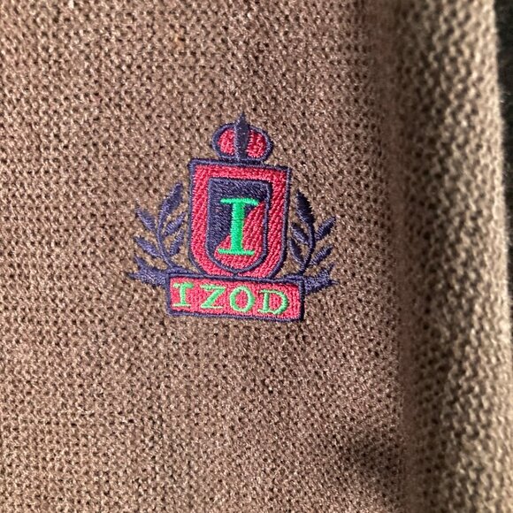 Mens Vintage Editions Van Heusen Izod Button Cardigan Grandpa core Brown XL - Picture 7 of 9